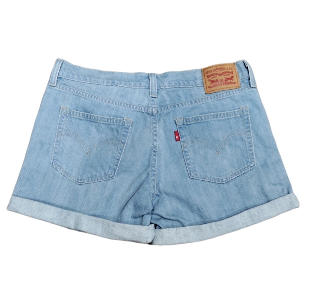 Levi's Light Wash Denim Jean Shorts Cuffed Legs Junior's 28 waist